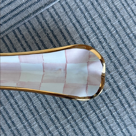 Mackenzie -Childs Ceramic Rosy Check Spoon Rest - Picture 7 of 7